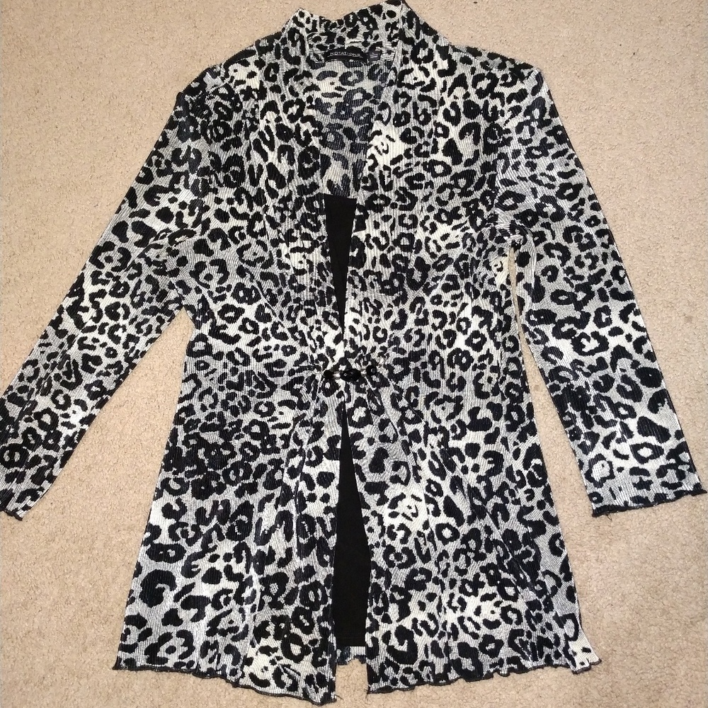 Notations leoard print shirt